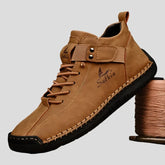 Botines casuales de cuero para hombre, diseño hecho a mano